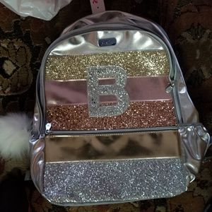 Justice sparkle Initial Letter B Backpack